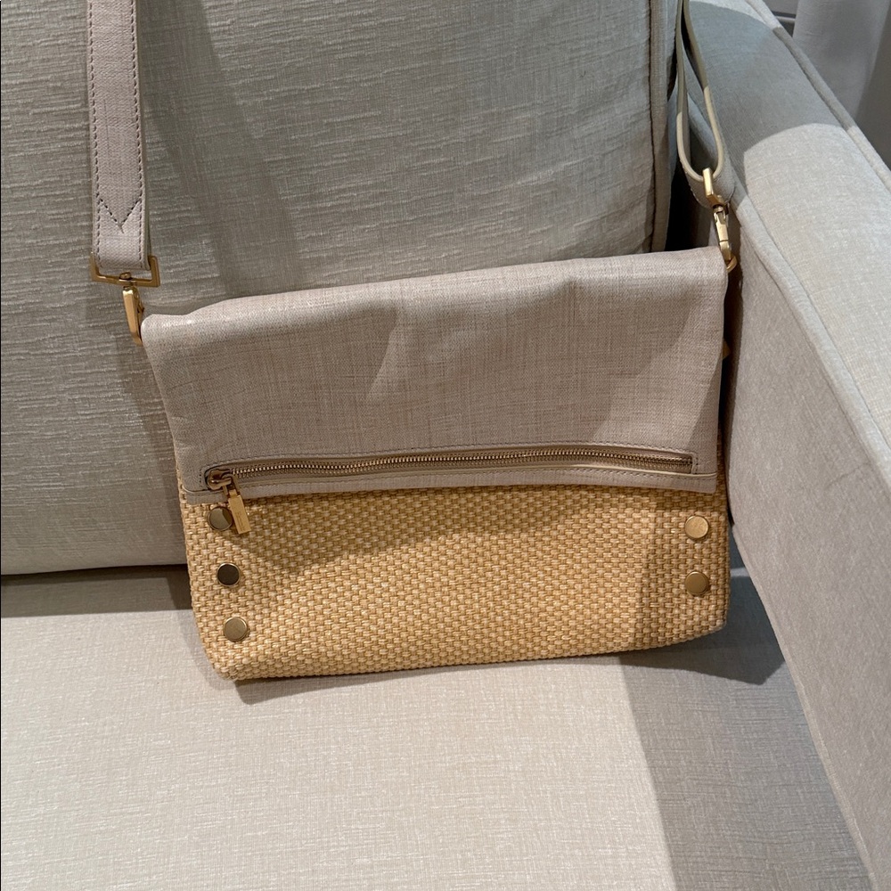 Hammitt Beige and Natural Two-Tone Woven Crossbody